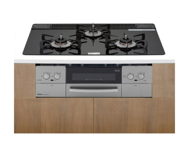 [林內] RB71W23L1R5-STW-TR 如意烤-三口防漏嵌入爐+小烤箱(黑)_天然NG1(日本原裝進口)天然瓦斯