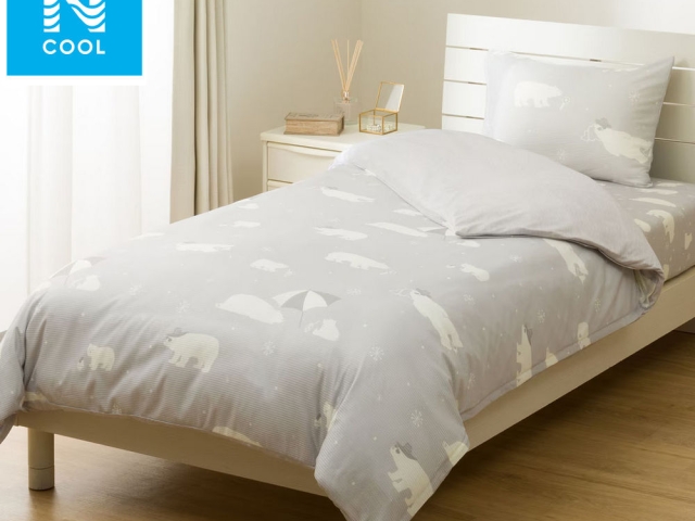 接觸涼感 被套 N COOL BEAR D2502 雙人 白熊